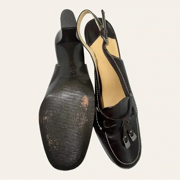 ANTONIO MELANI‎ CLOSED TOE HEELS BLOCKED HEEL STRAP AROUND ANKLE SIZE 6.5 - Picture 12 of 12